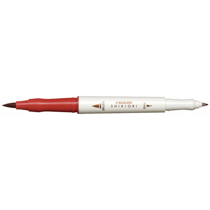 sailor shikiori dual tip markers yodaki (red brown)