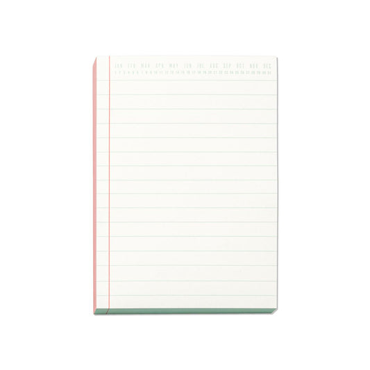Coral & Blue - Colorblock Notepad