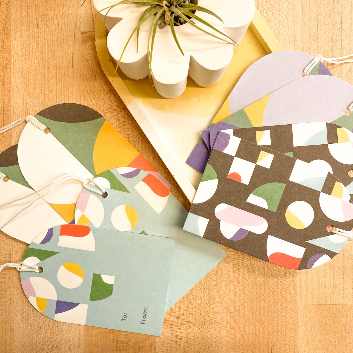 Poketo Colorblock Gift Tags - Set of 8