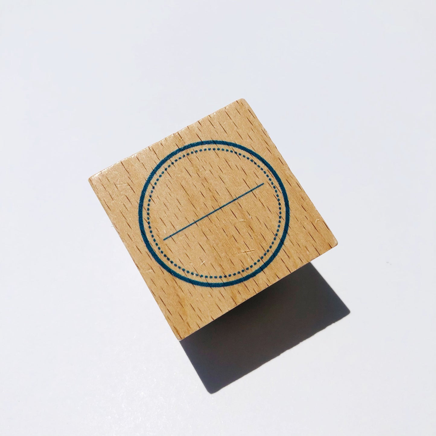 Circle Wooden Rubber Stamp