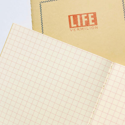 Vermillion Grid A6 Notebook · Life