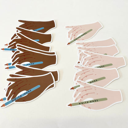 Write More Sticker - Blue