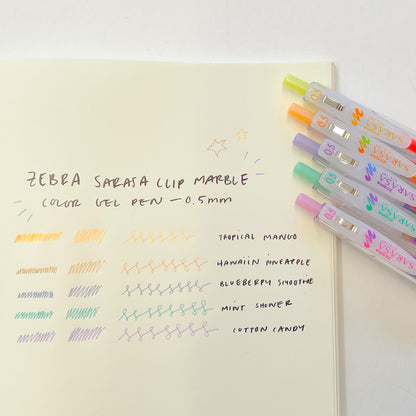 0.5mm Sarasa Clip Marble Color Pen · Zebra