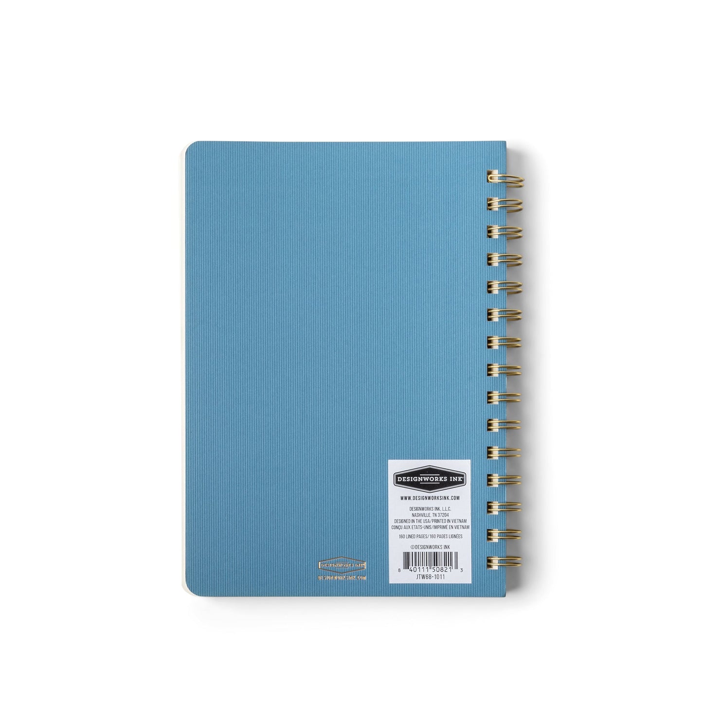 Classic Blue Small Textured Twin Wire Notebook · Designworks