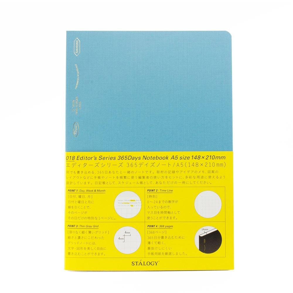 Stalogy 365 Days Notebook A5 - Blue