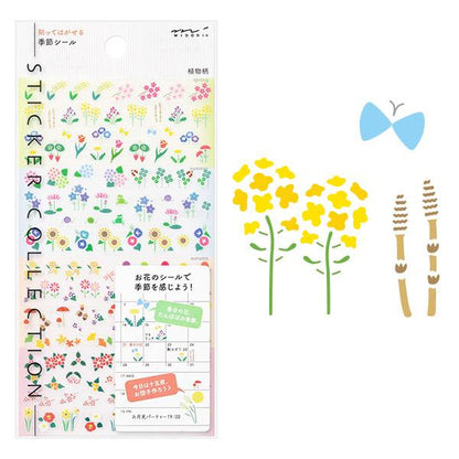 Seasonal Plants Planner Sticker Sheet · Midori