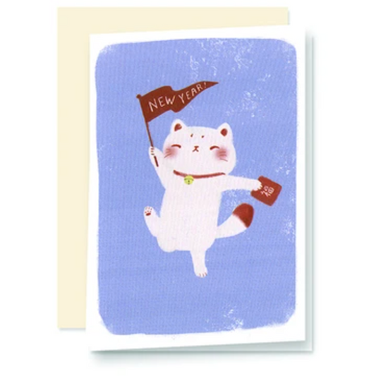 New Year Maneki Neko Mini Cards  - Set of 6