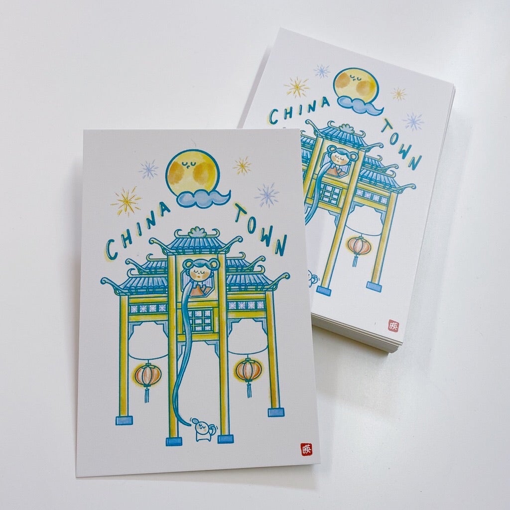 Chinatown Temple Postcard