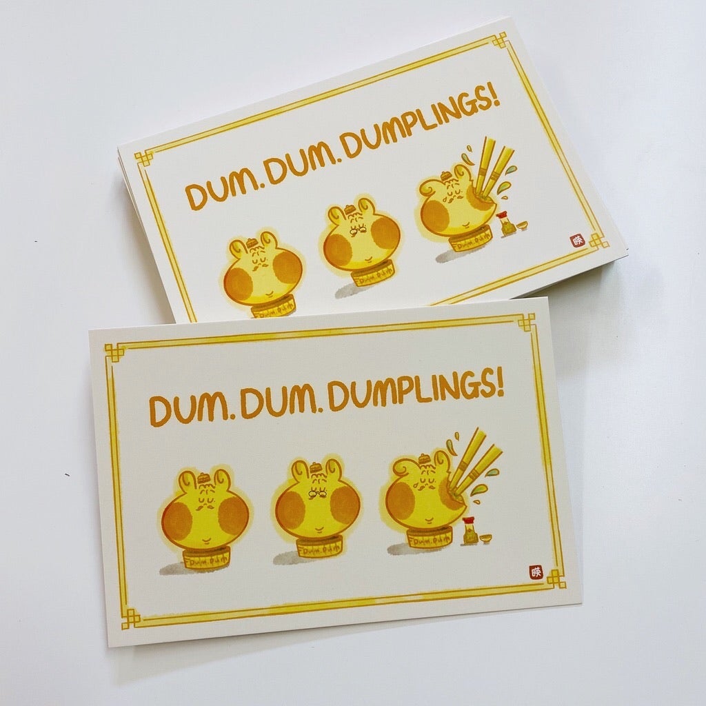 Dum Dum Dumplings Postcard / Paper Plant Co. Original