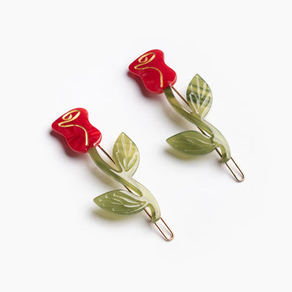 Red Roses《Barrette Set》 · Winona Irene