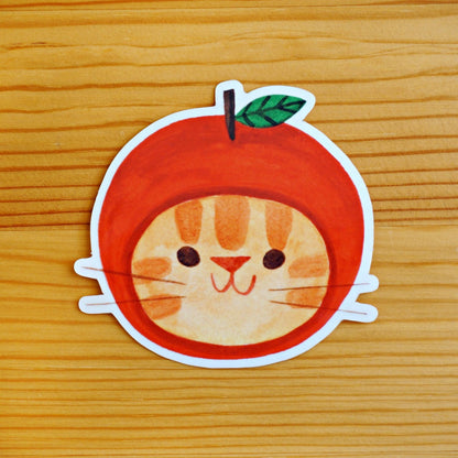 Fruit Hat Cat Sticker · Nellie Le