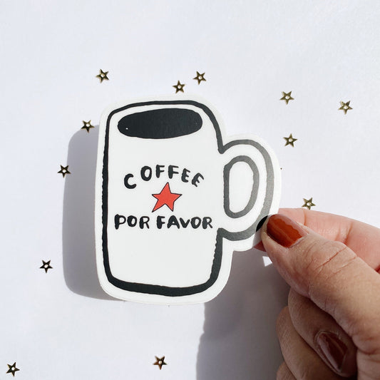 Coffee Por Favor Vinyl Sticker