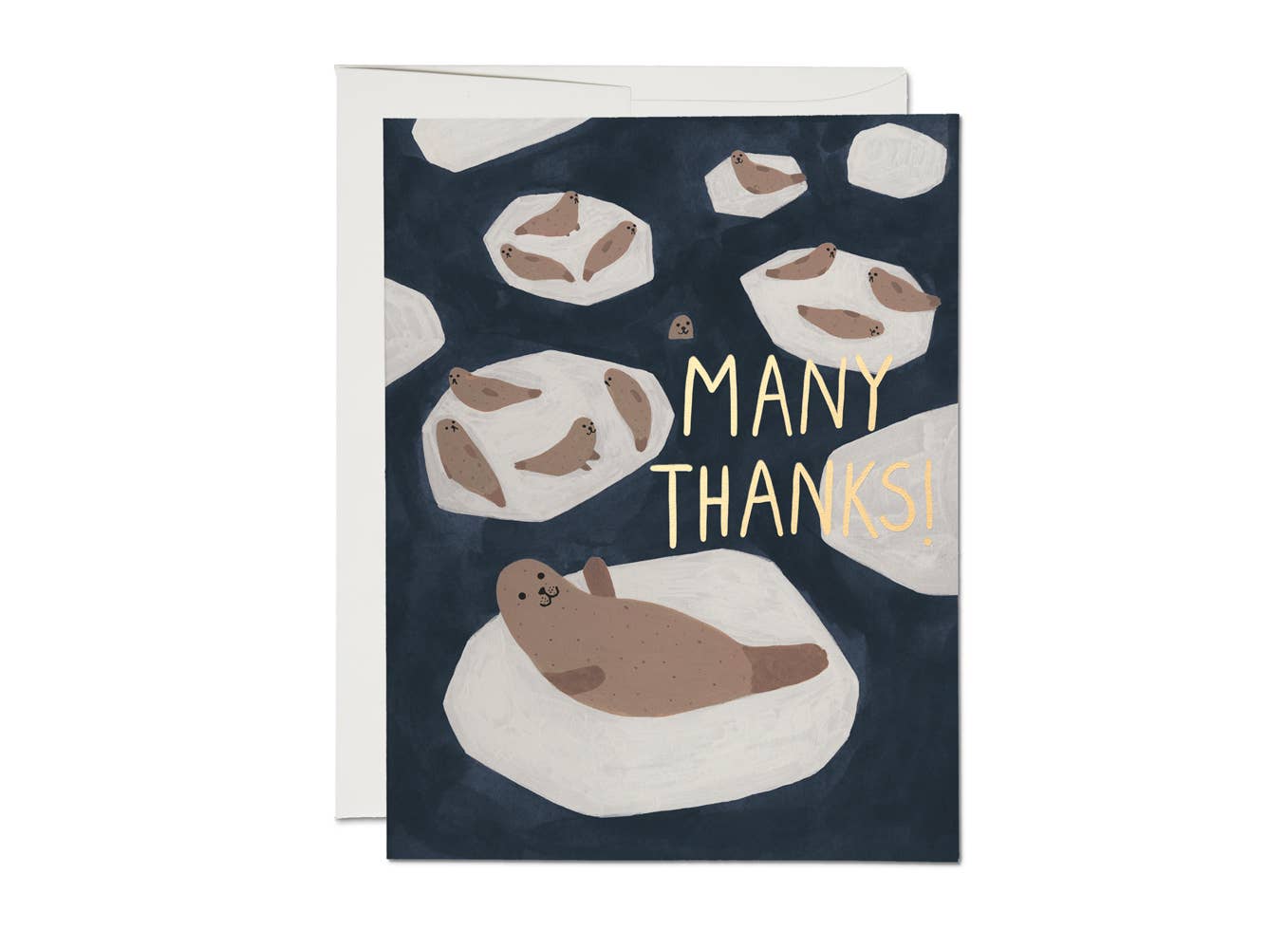 Many Thanks Seal Thank You Card