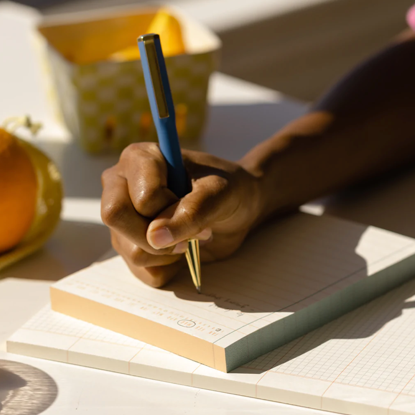 Coral & Blue - Colorblock Notepad