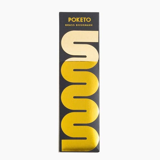 Poketo Brass Bookmark - Wave