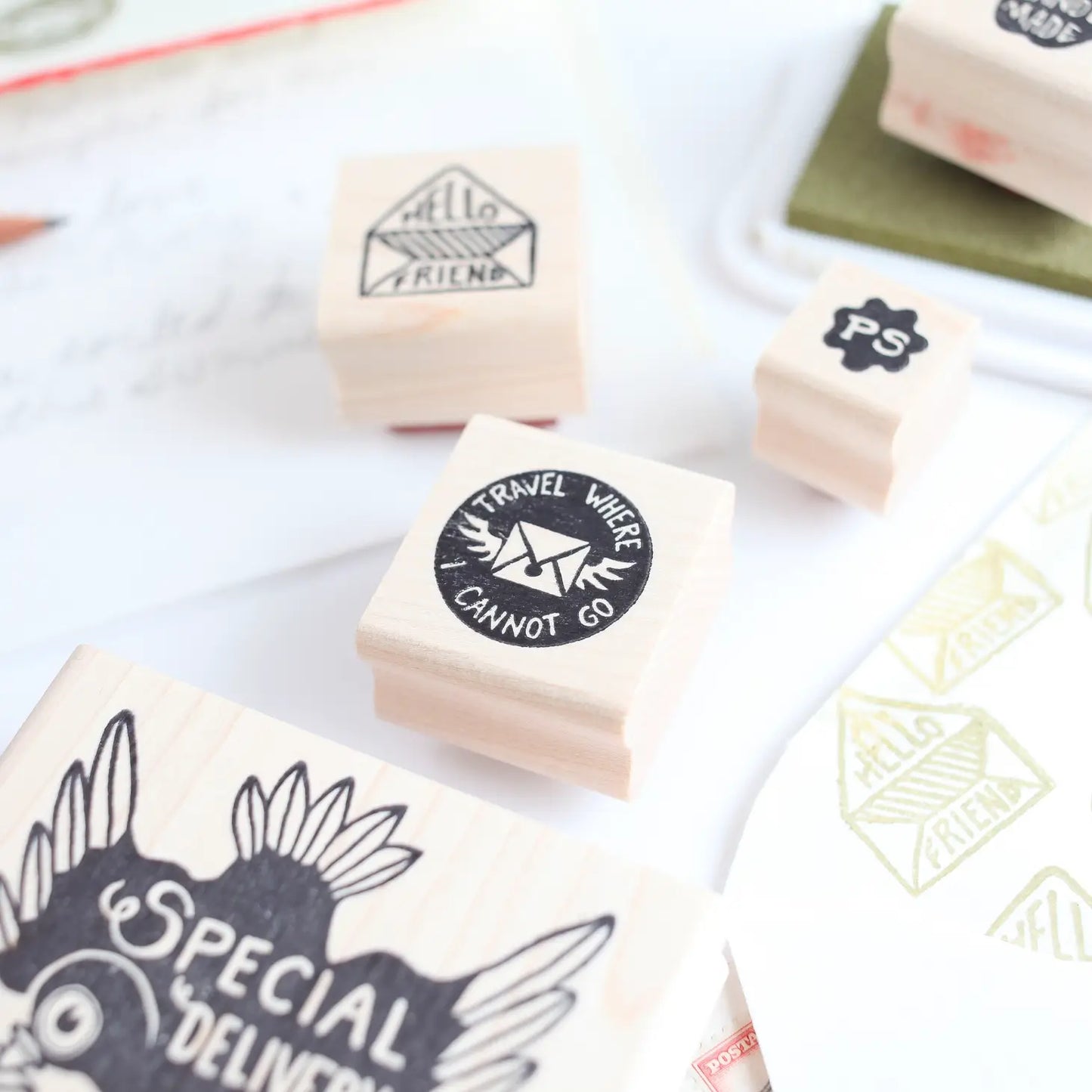 Travel Where I Cannot Go Rubber Stamp · Peppercorn Paper