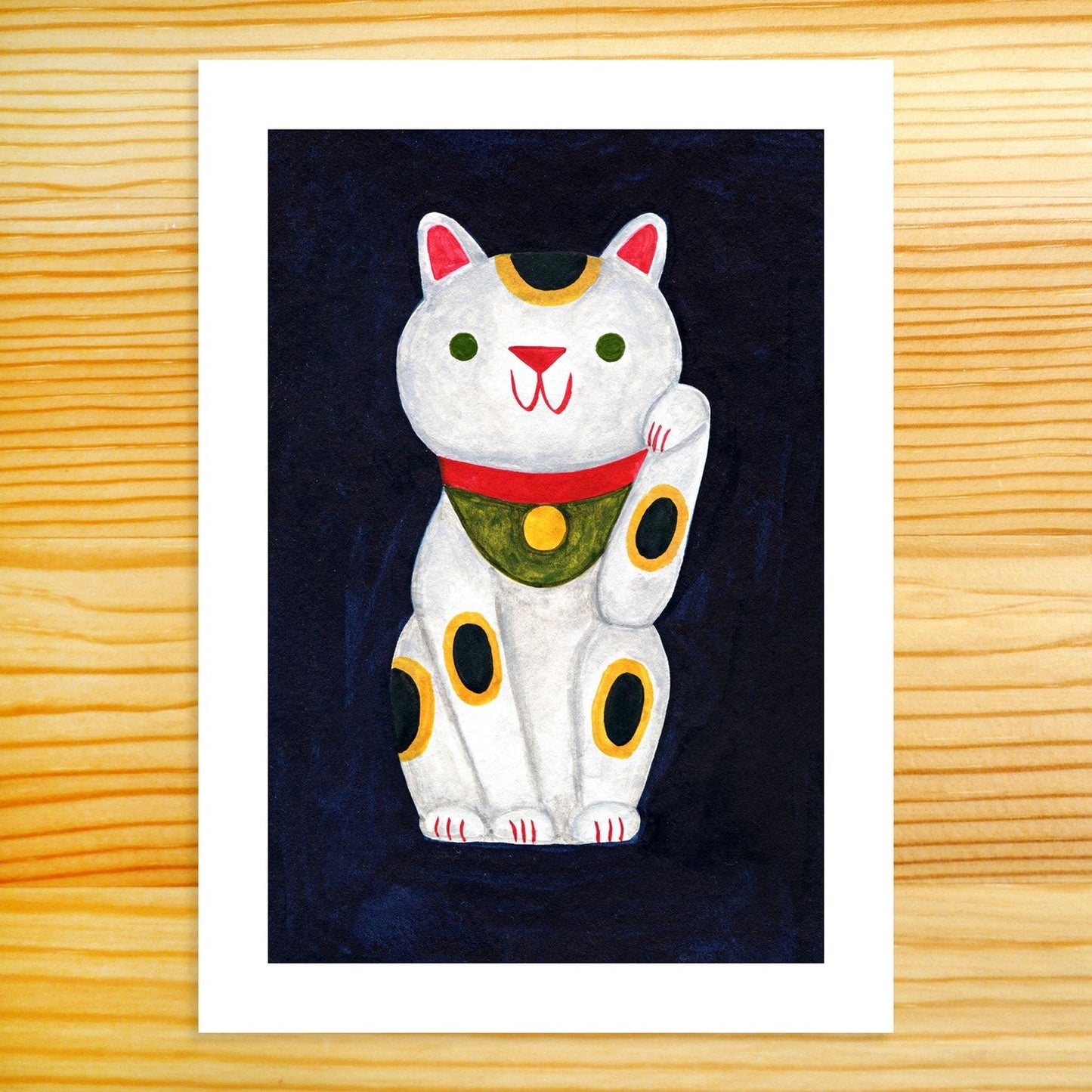 Maneki Neko (Lucky Cat) / 5"x7" Print