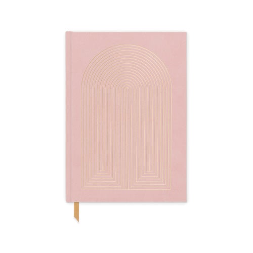 Dusty Pink Radiant Rainbow / Suede Journal · Designworks