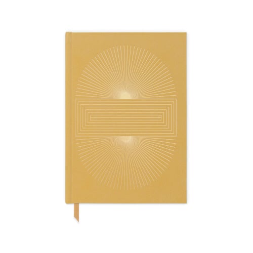 Ochre Radiant Sun Block - Bookcloth Cover Notebook