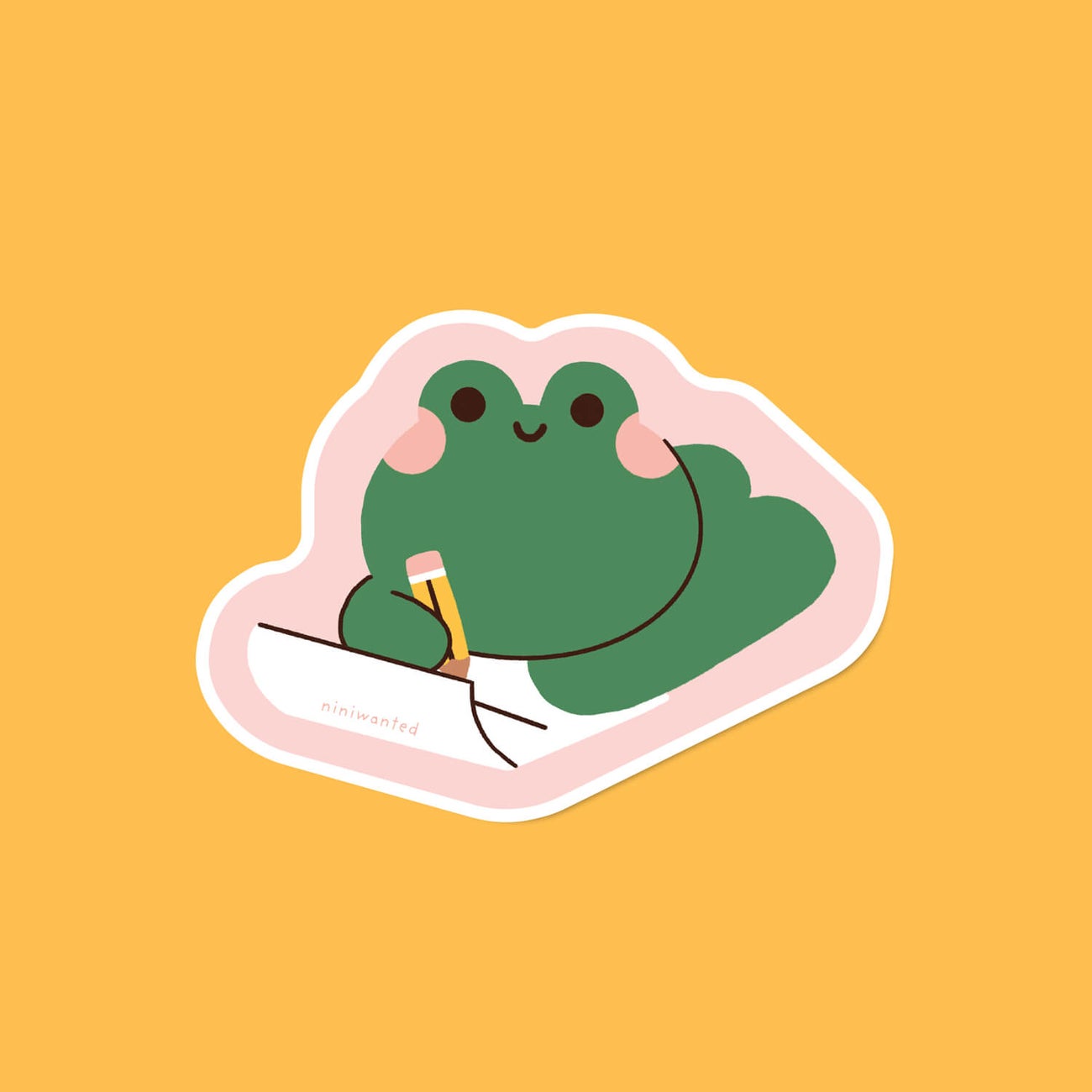 Frog Letter Sticker · Niniwanted